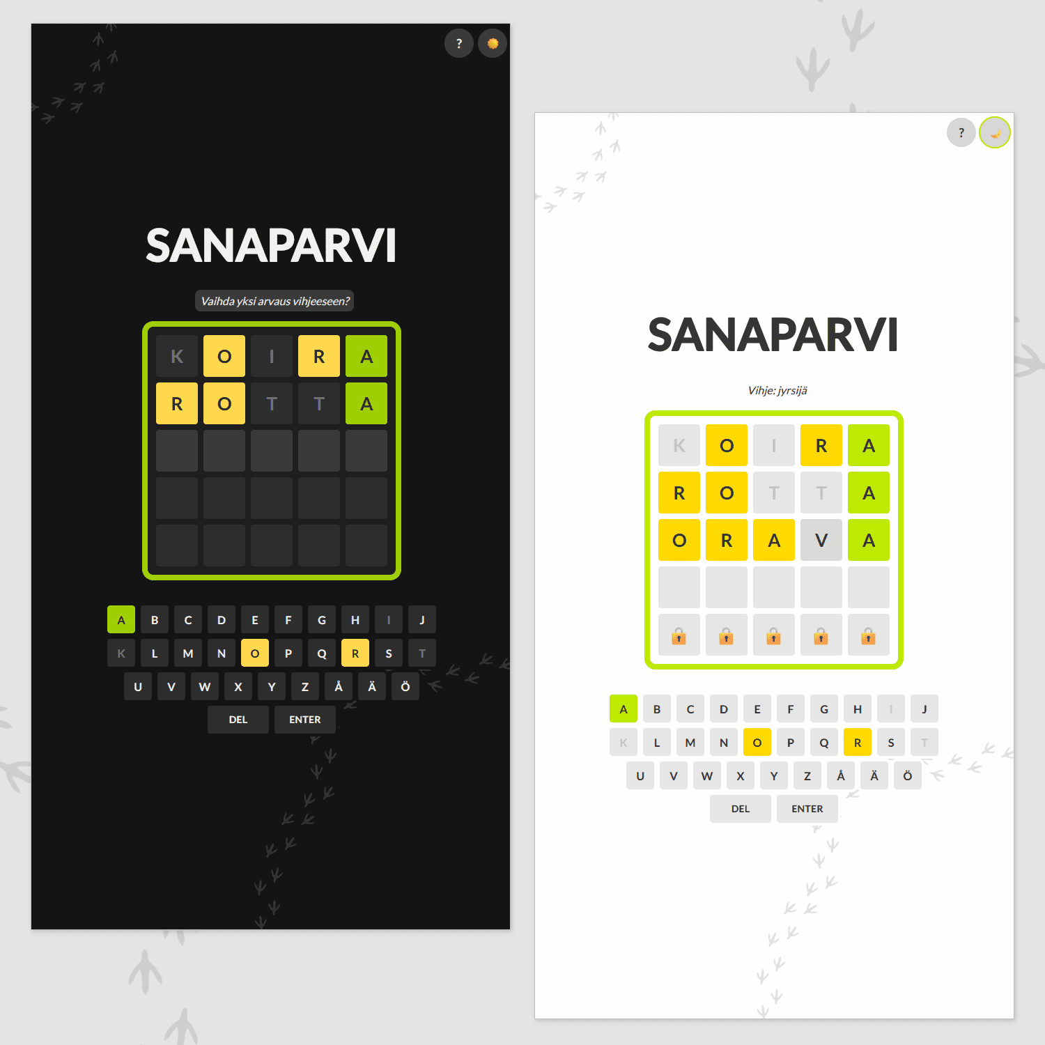 Sanaparvi themes